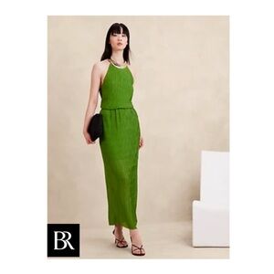 NWT Banana Republic Crinkle Sheer Midi Skirt XS